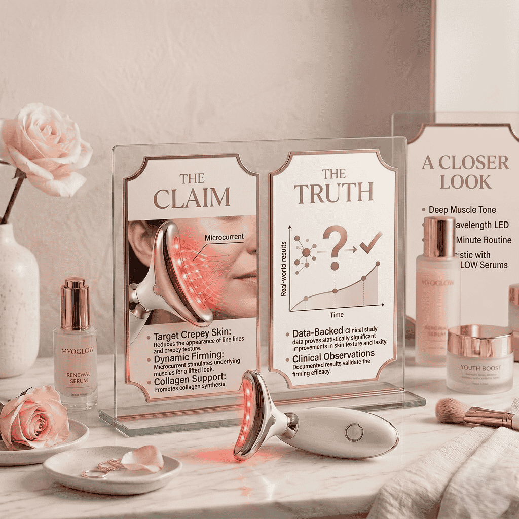 MyoGlow treatment for crepey skin